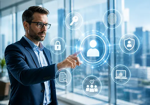 Identity governance framework showing access control, visibility, and zero trust security across enterprise systems